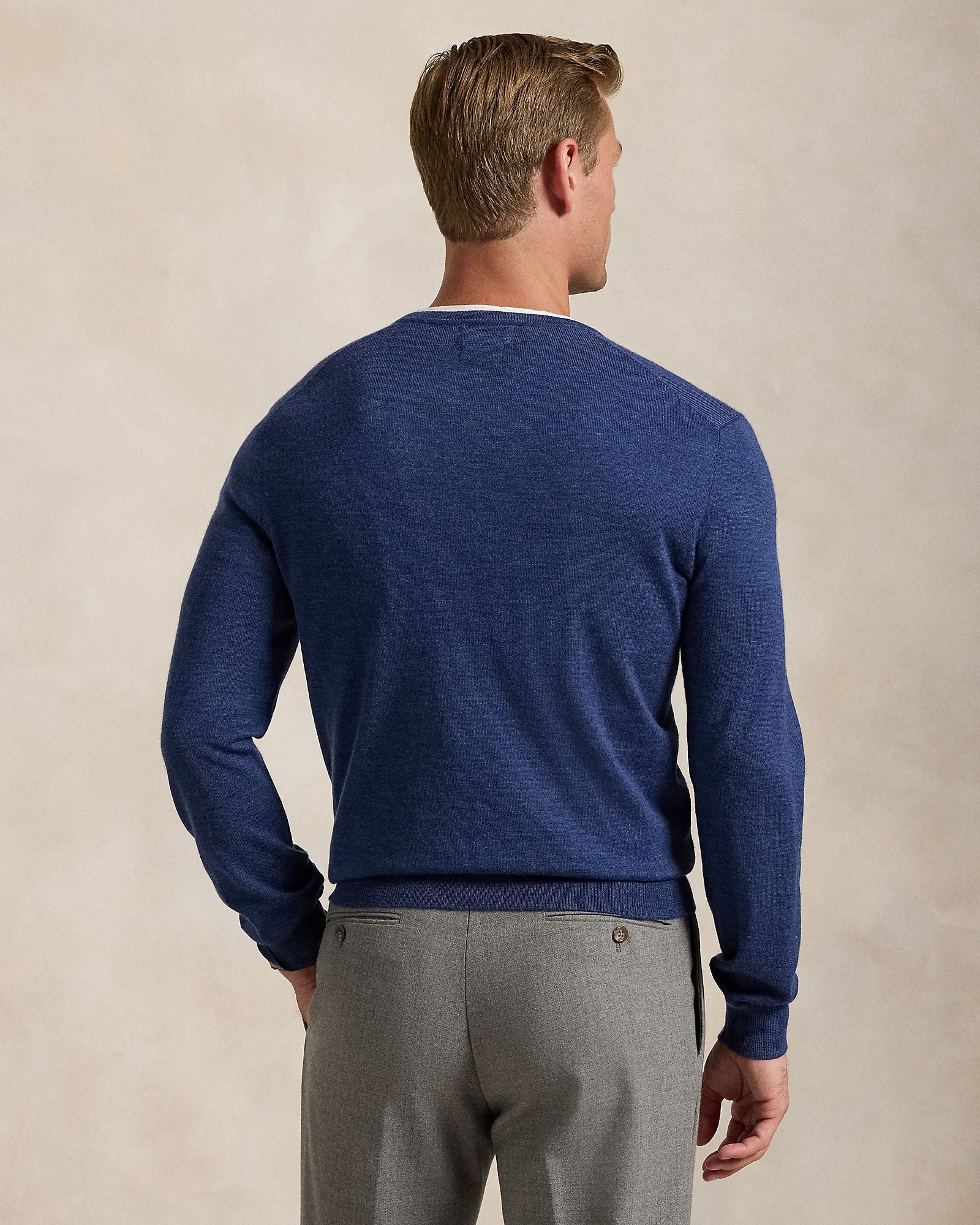 Merino V-Genser - Blå