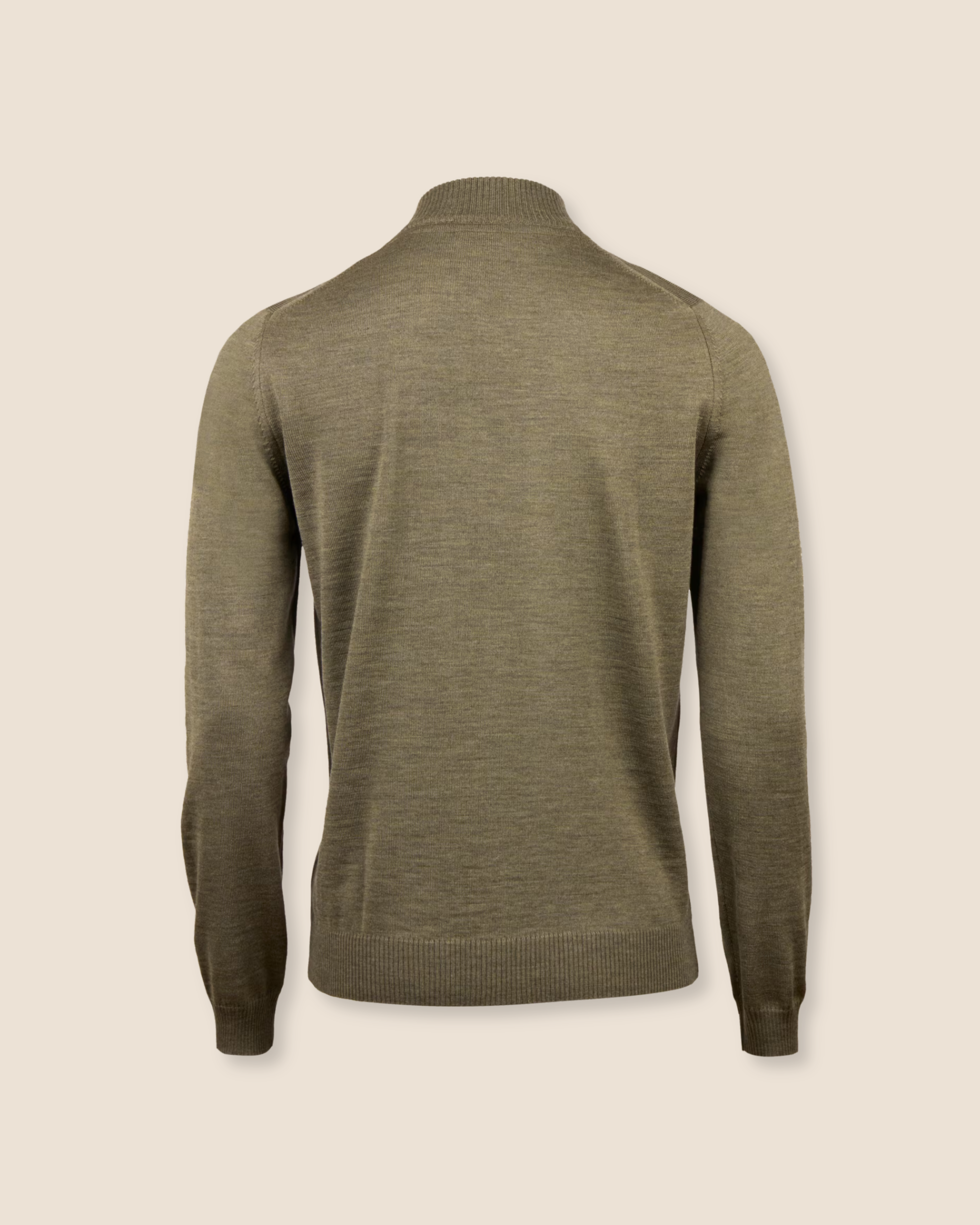 Merino Half Zip - Oliven