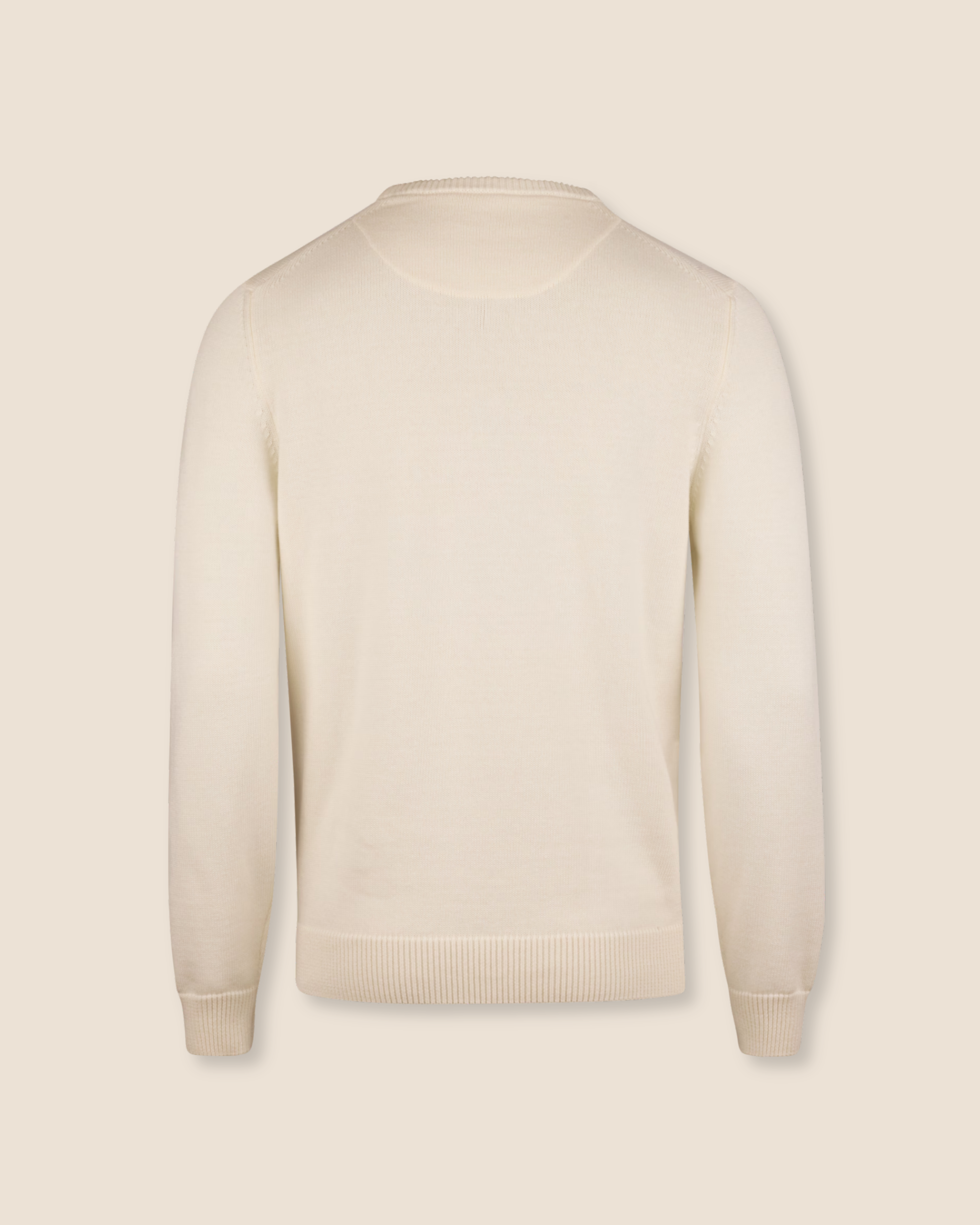 Rundhals genser Bomull - Off white