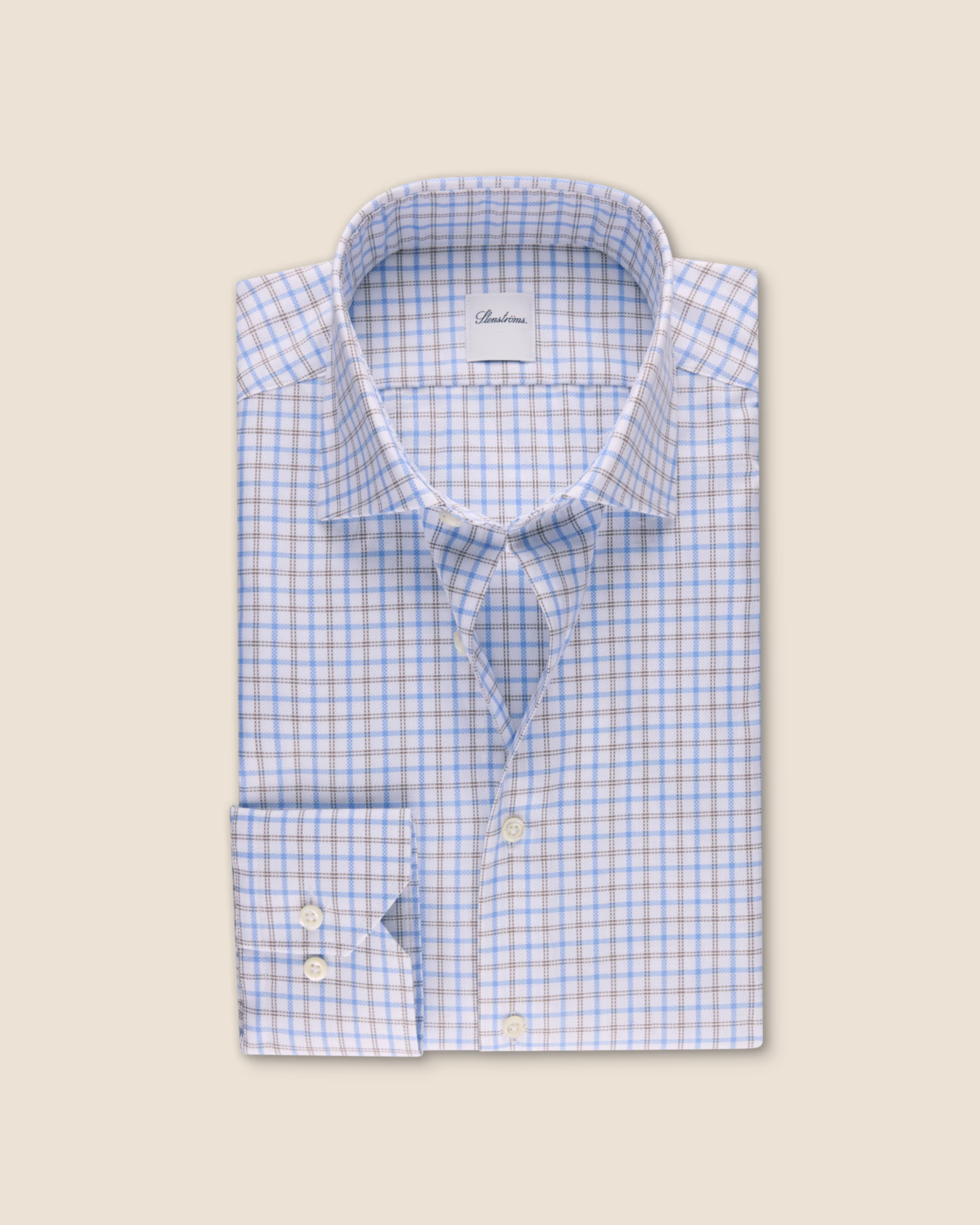 Regular Skjorte Rutet - Lys blå