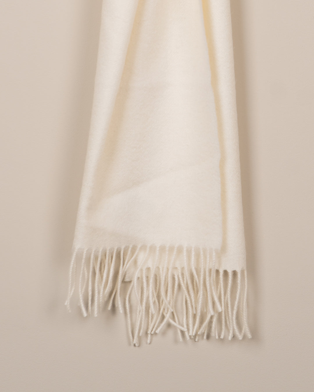 Ensfarget kasjmirskjerf - Offwhite