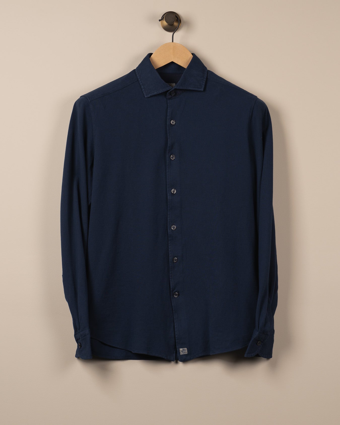 Jersey Skjorte - Mørk Blå