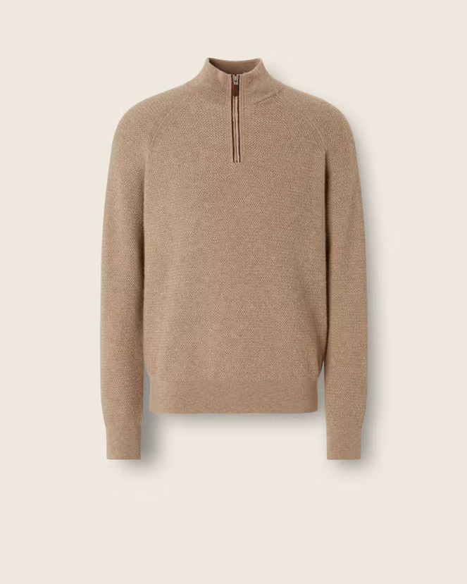 Mélange Oasi Cashmere Zip - Beige