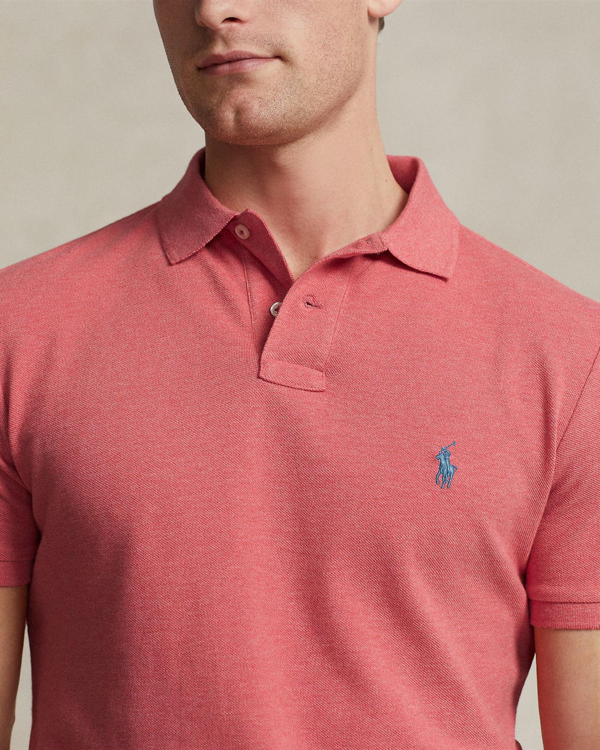 Custom Slim Fit Polo Vasket Rød