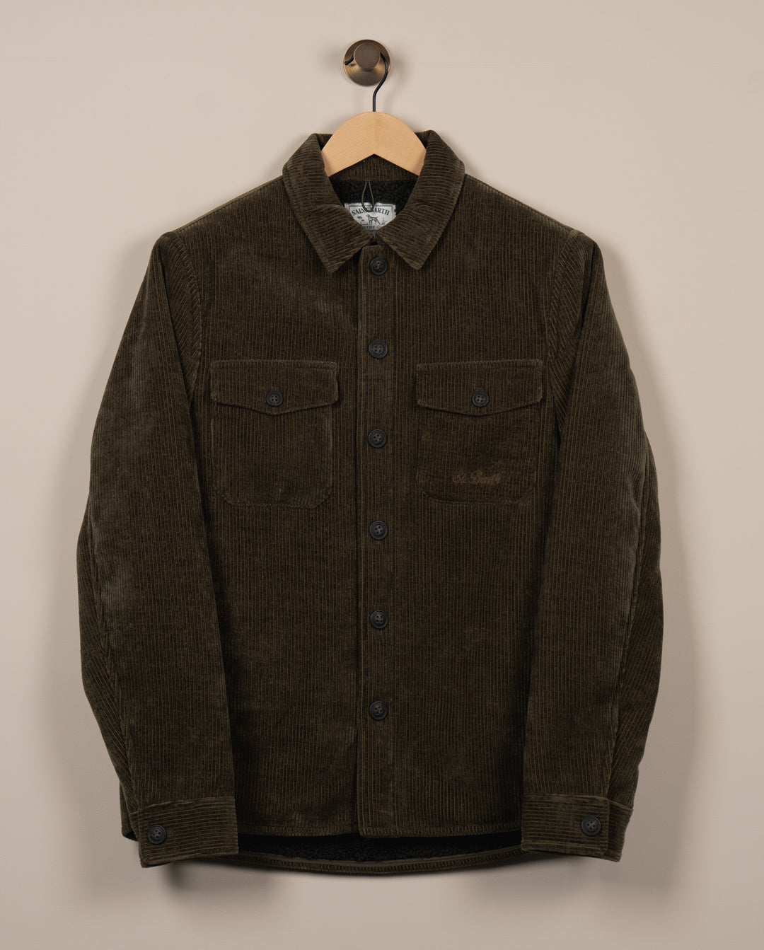 Landeck overshirt i kordfløyel - Oliven