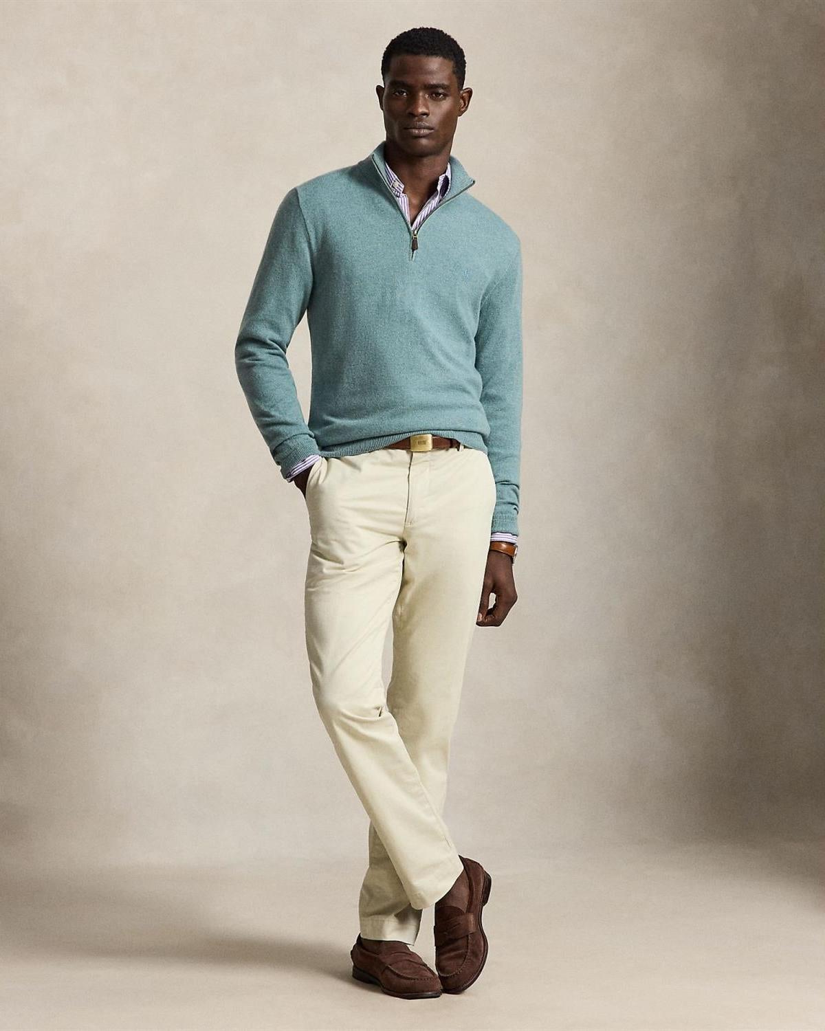 Merino Half Zip - Turkis