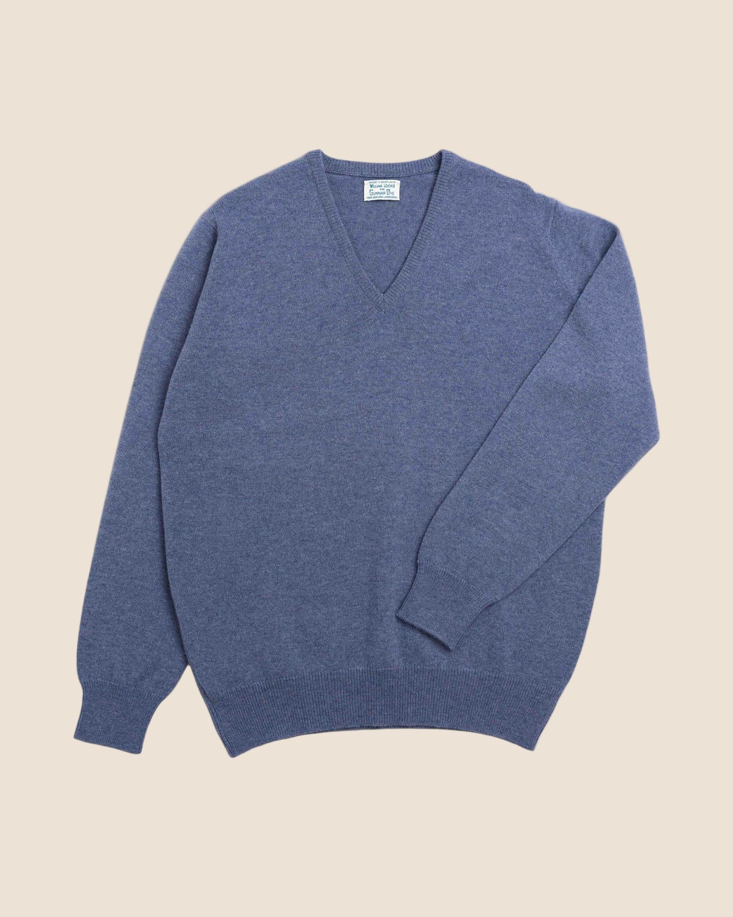 V-hals Genser - Lyseblå