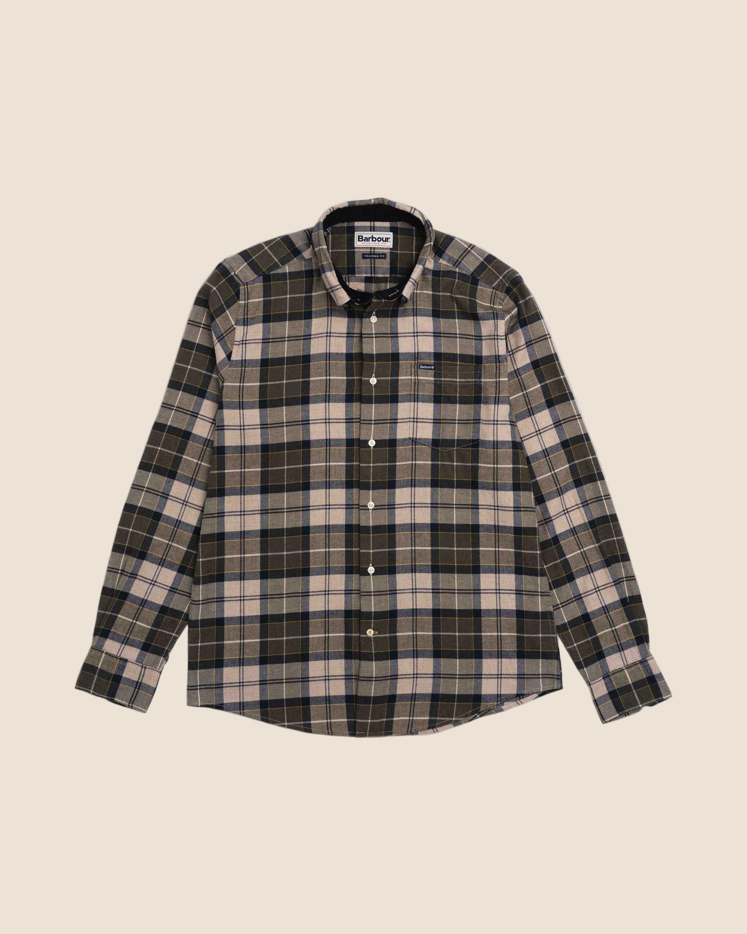 Rutet Flanell Skjorte - Beige