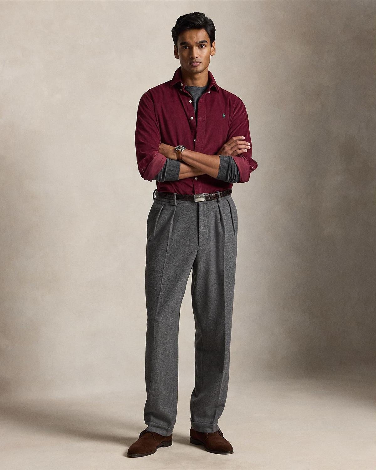 Cordroy custom fit - Burgunder