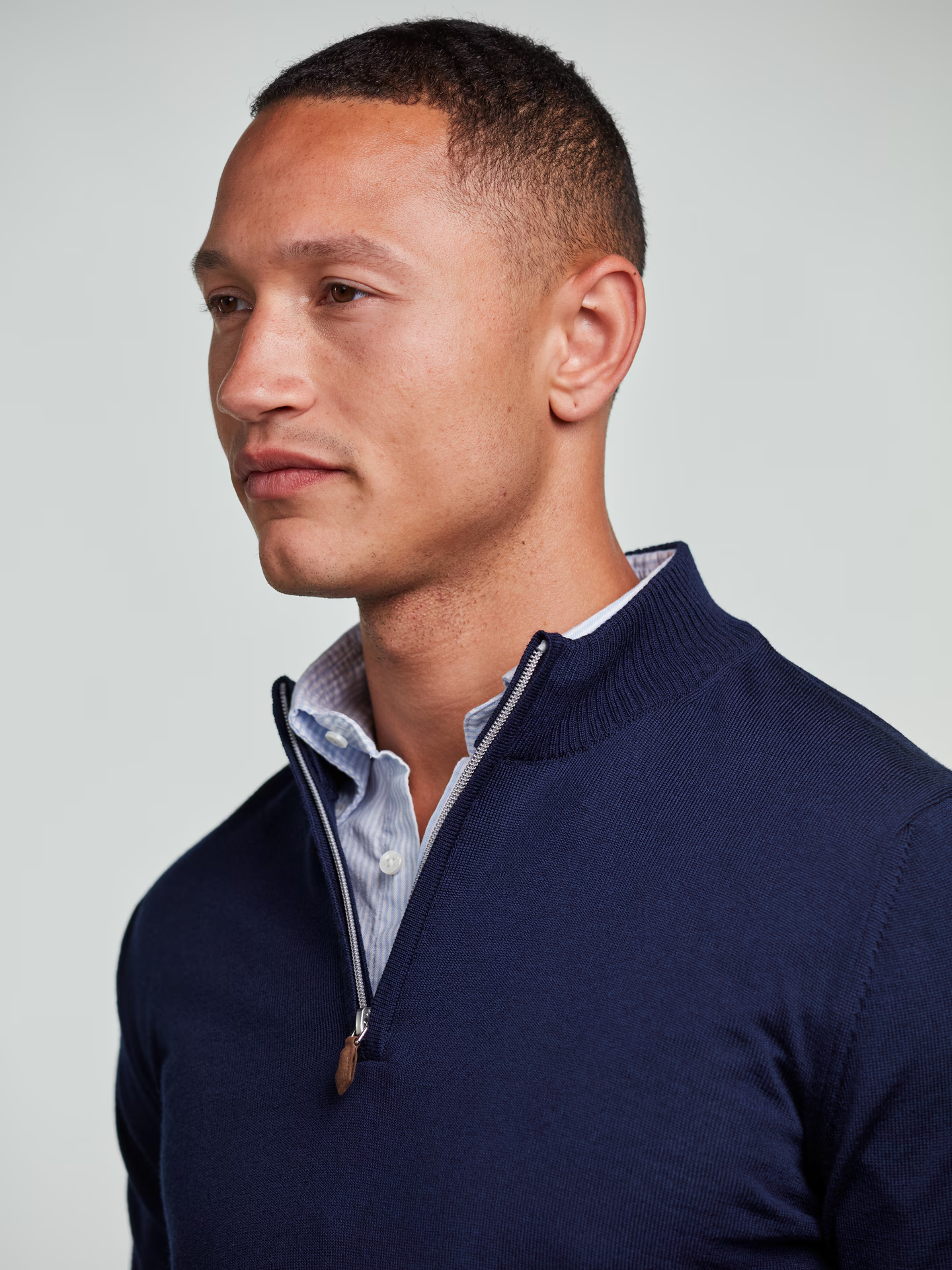 Half-Zip Merino - Navy