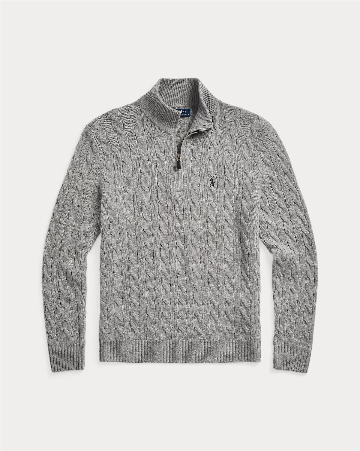 Cable-Knit Wool-Cashmere Jumper - Grå