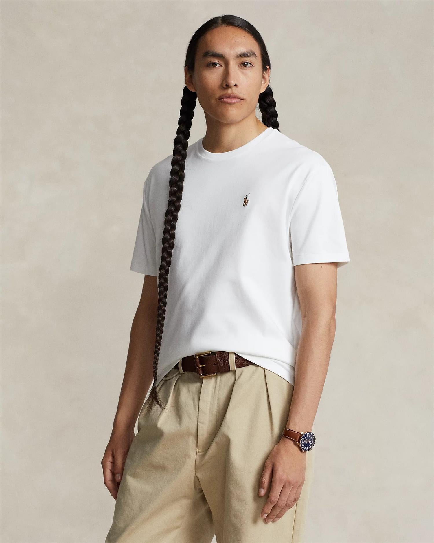 Custom Slim Fit Soft Cotton T-Shirt - Hvit
