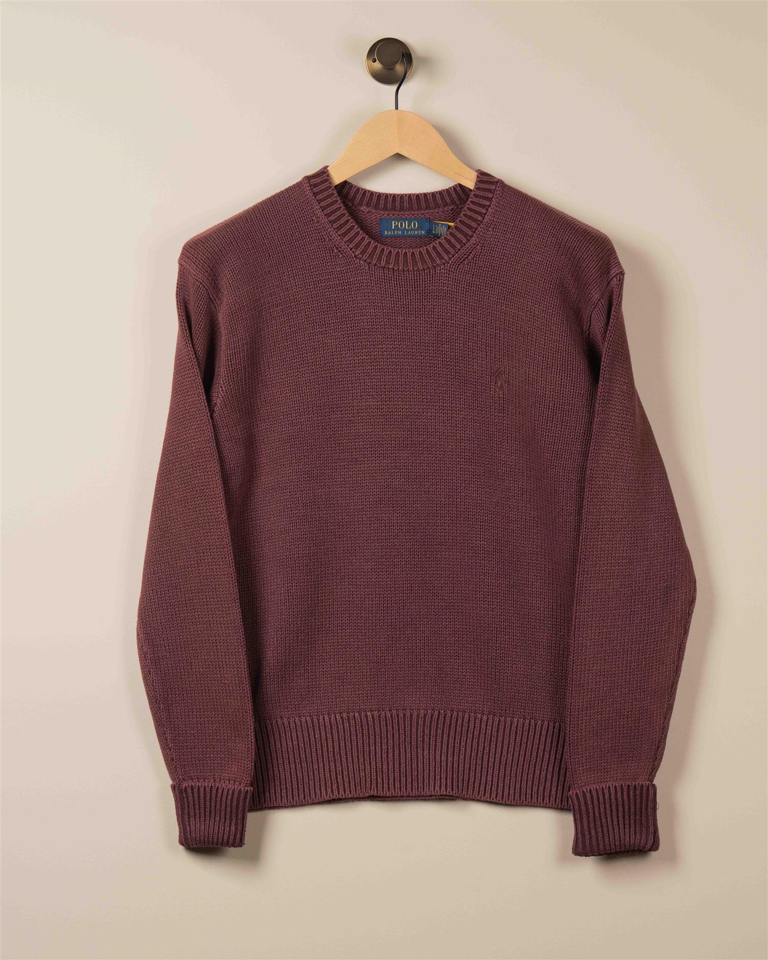 Bomull Rundhals - Burgunder