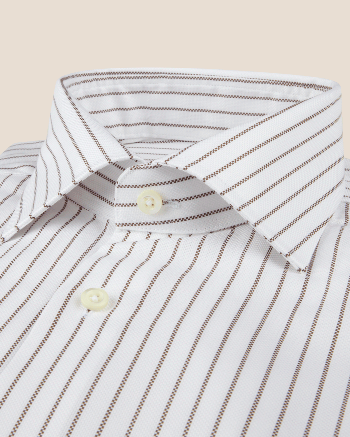 Oxfordskjorte Slimline Stripet - Hvit