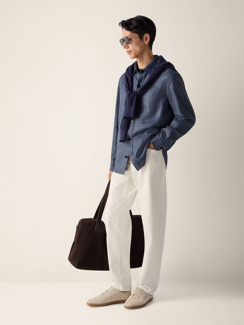 Overshirt Kashmere/Silke - Blå