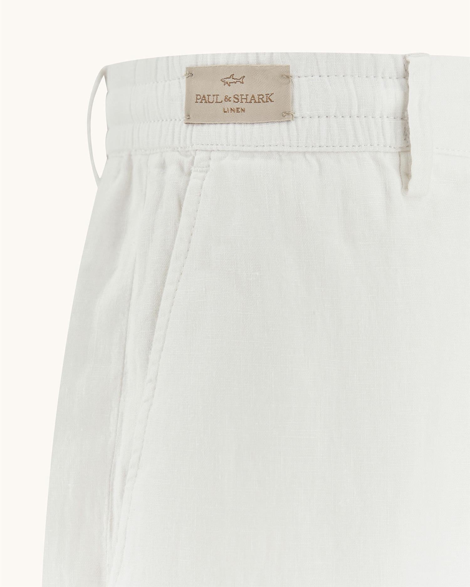 Vasket Lin bukse - Hvit