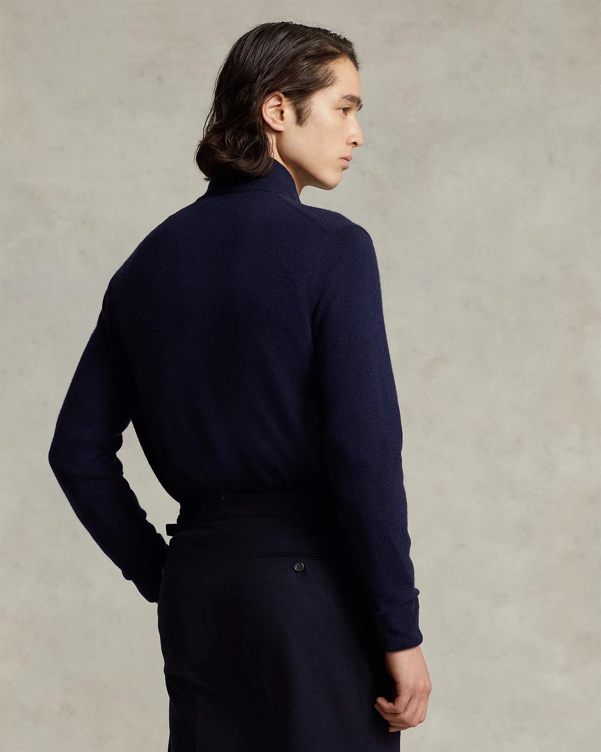 Rustikk Merino Half Zip - Navy
