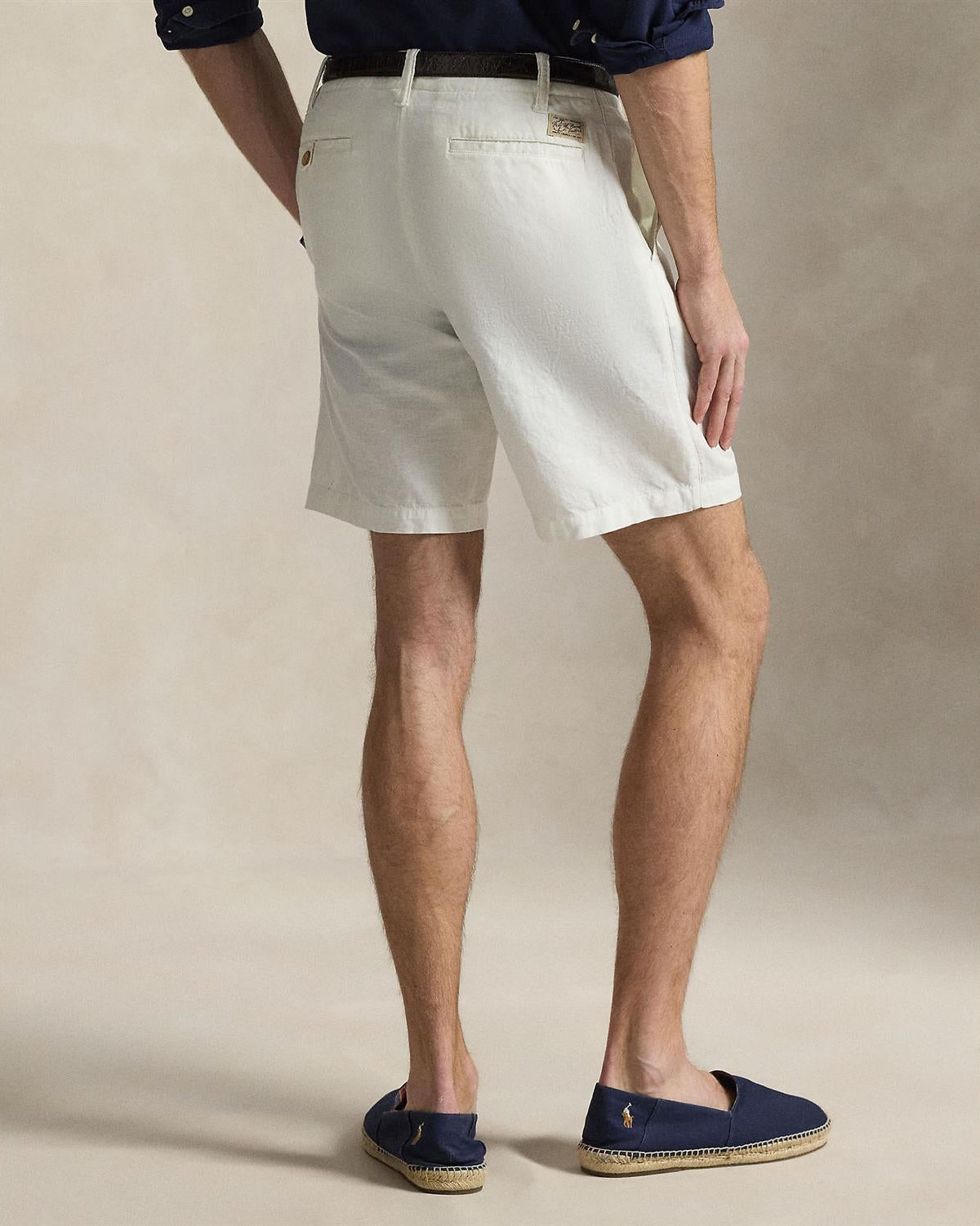 Maritim Bomull/Lin Shorts - Krem