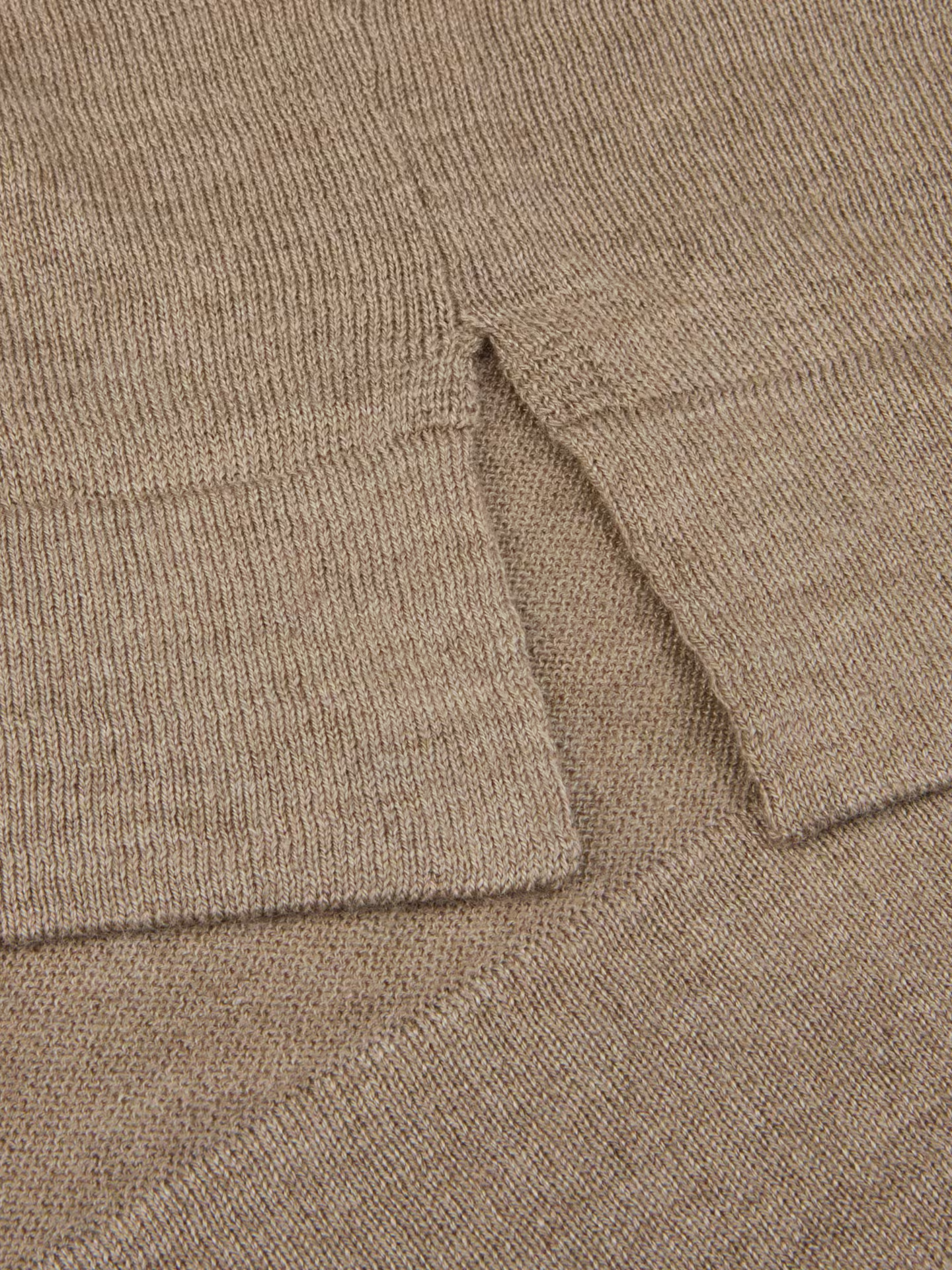 Cashmere/Silke T-Skjorte - Beige