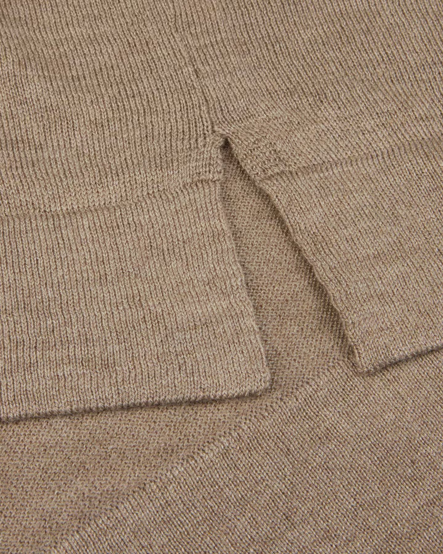 Cashmere/Silke T-Skjorte - Beige