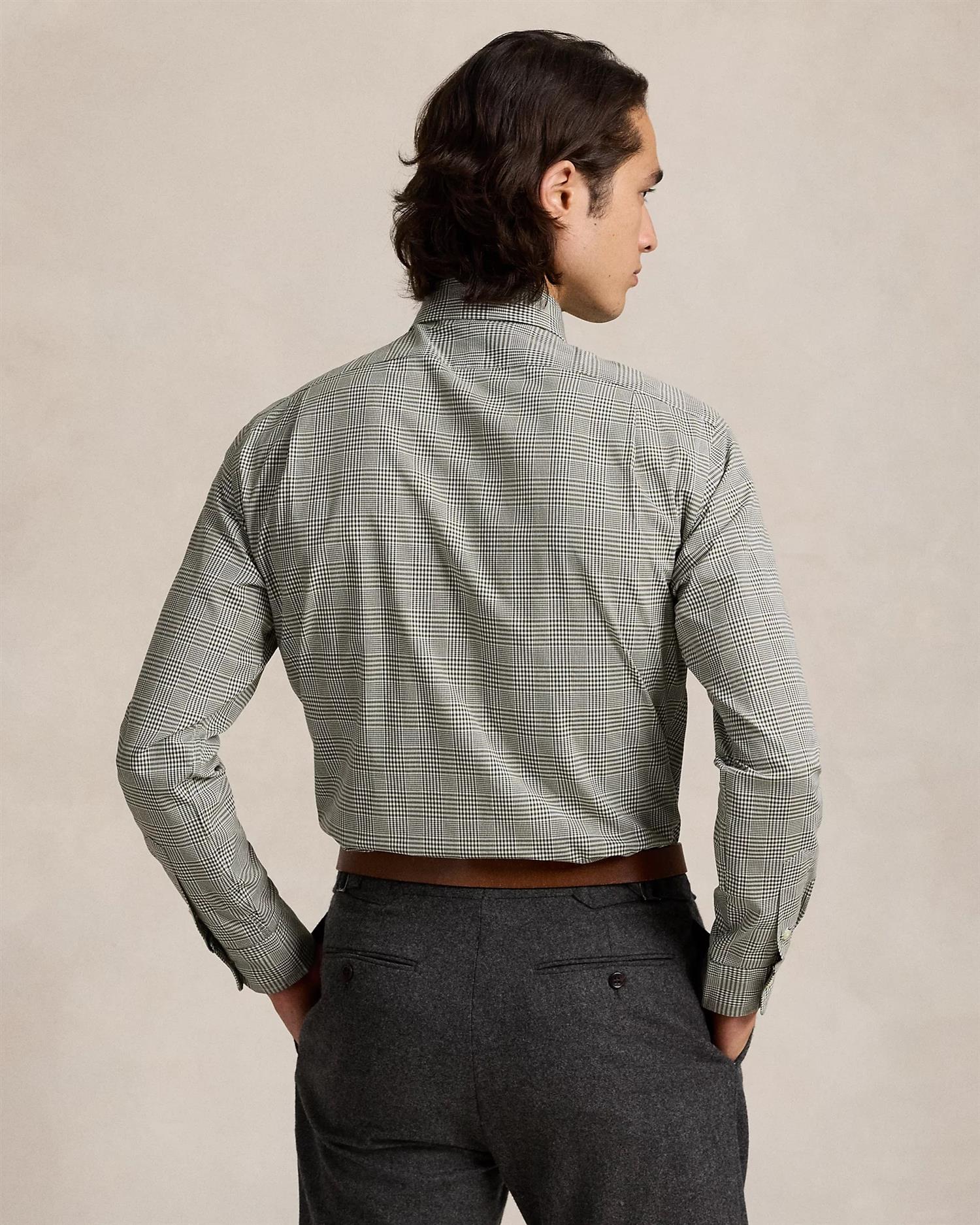 Rutet Poplin Skjorte - Oliven-Polo Ralph Lauren-www.gunnaroye.no