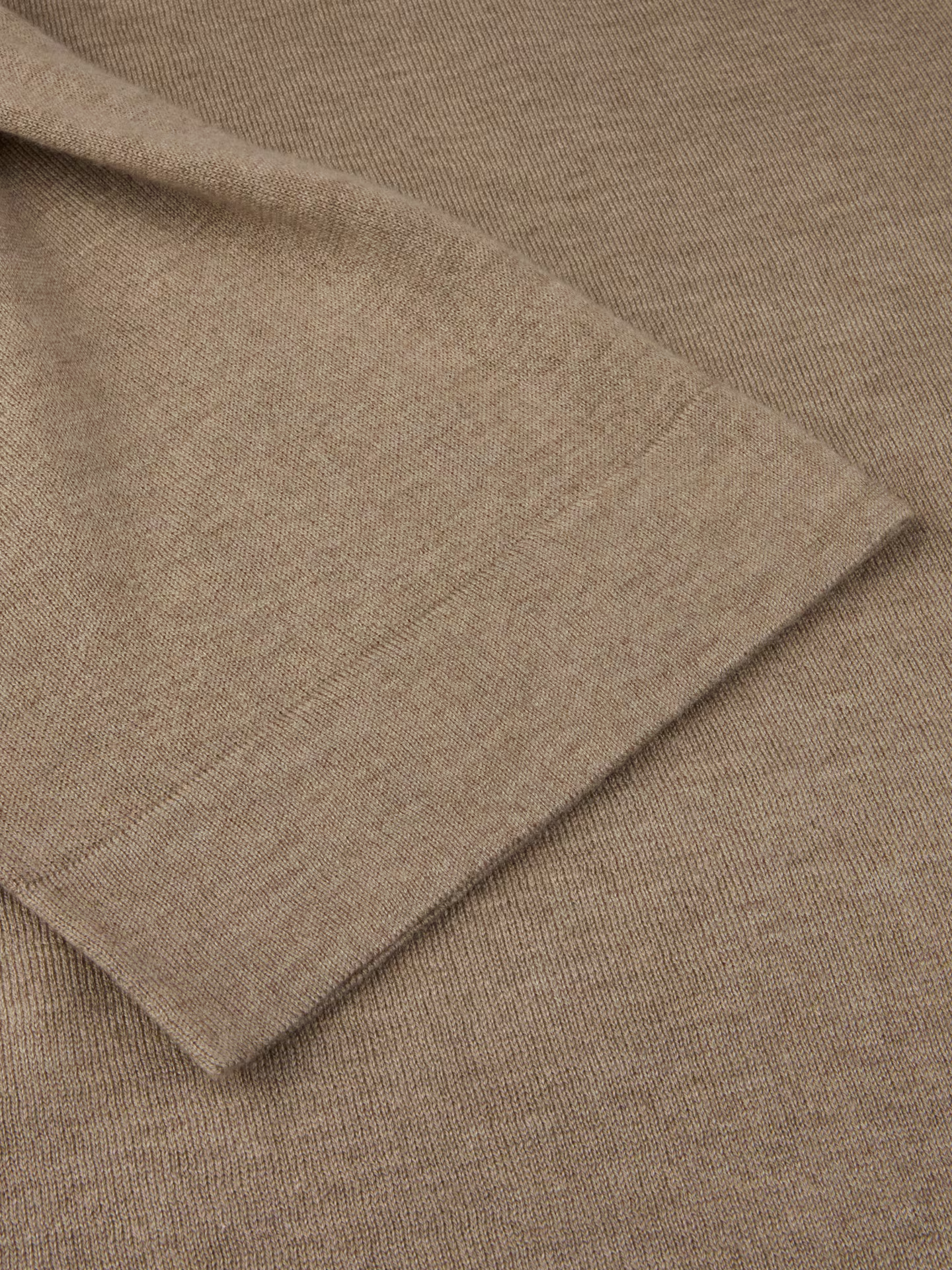 Cashmere/Silke T-Skjorte - Beige