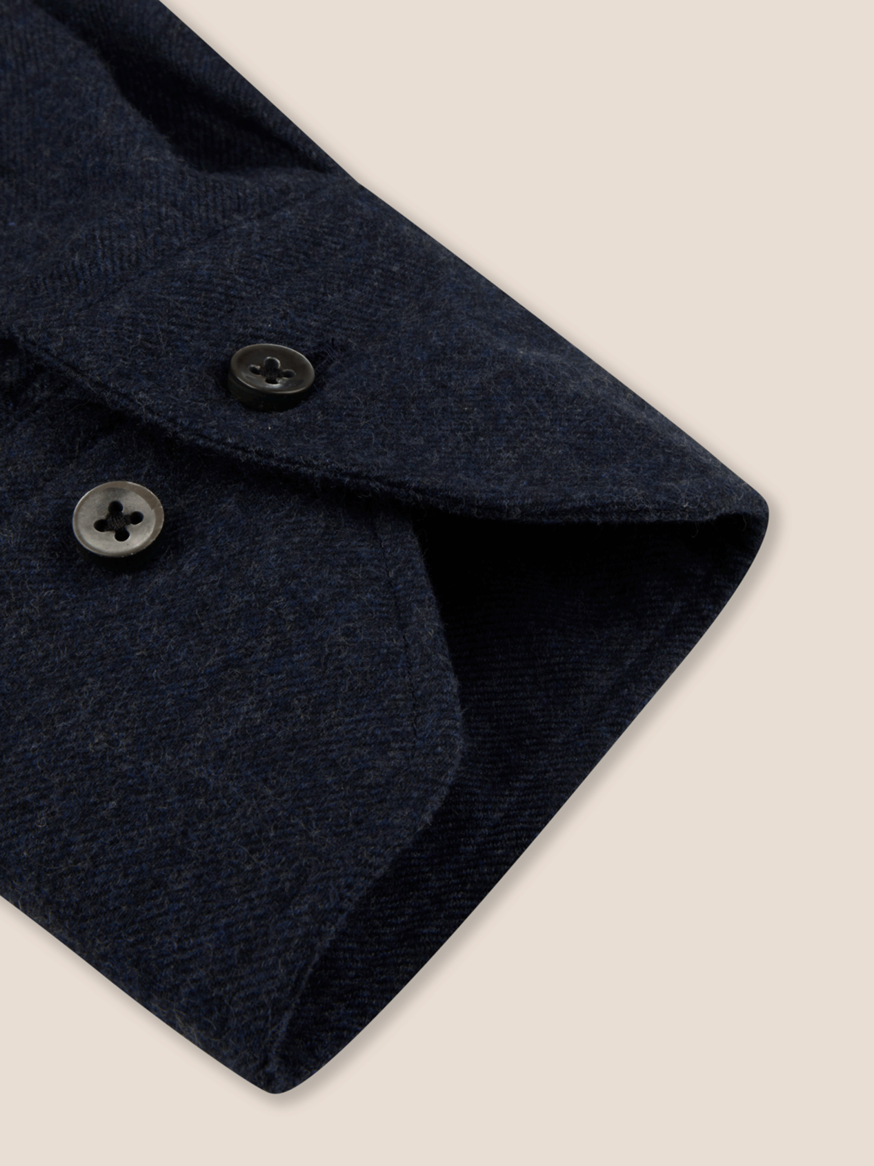 Regular Flanell Skjorte - Mørk blå