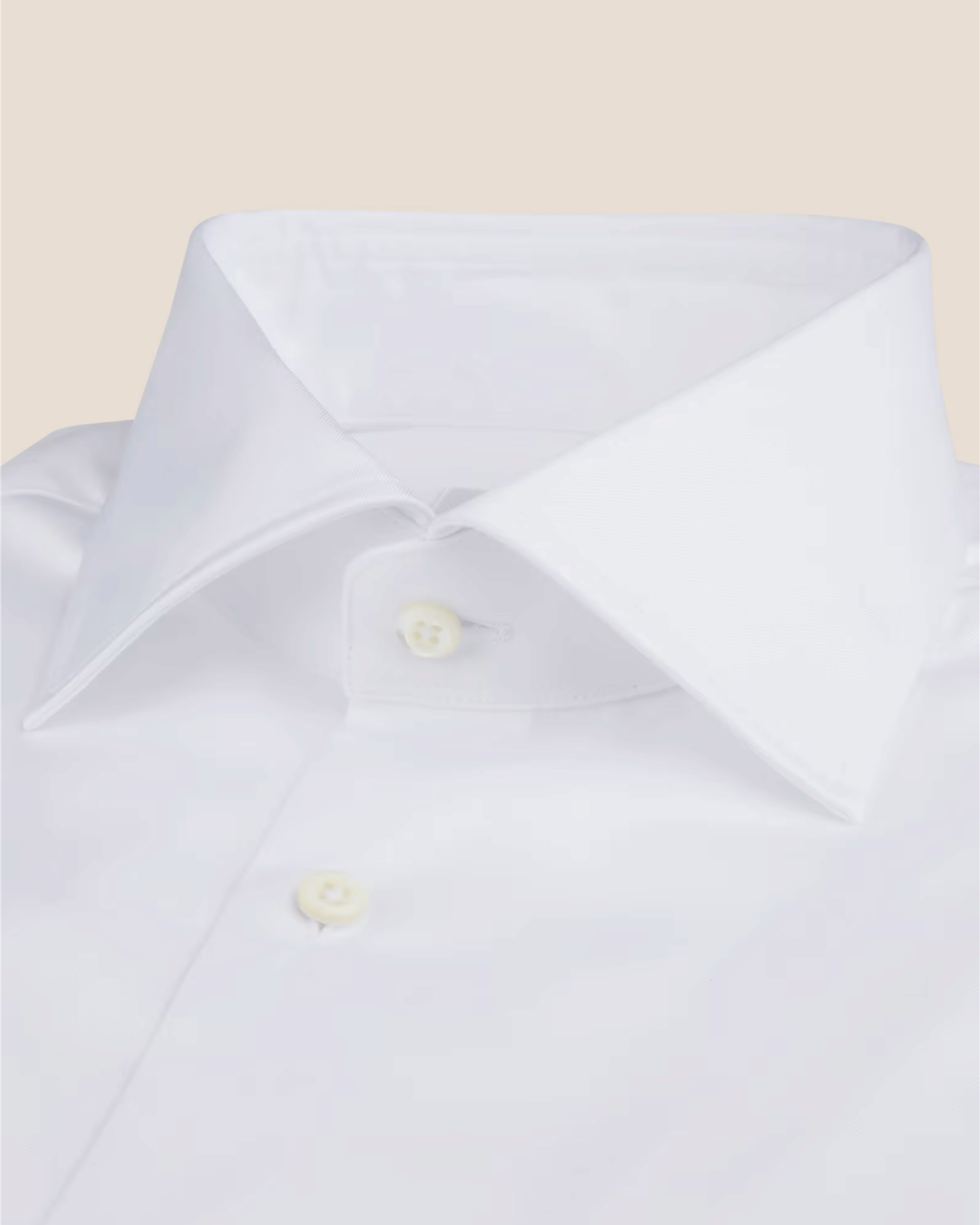 Regular Fit Cotton Twill Skjorte - Hvit