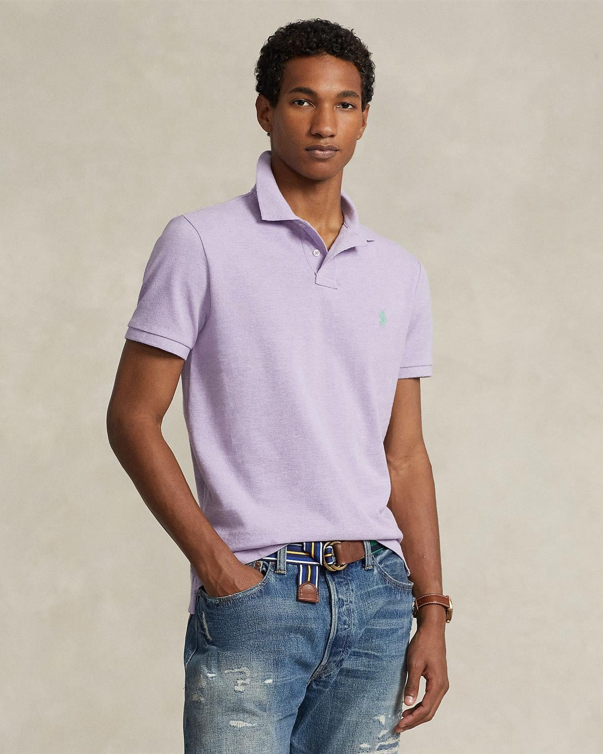 Custom Slim Fit Polo Lilla