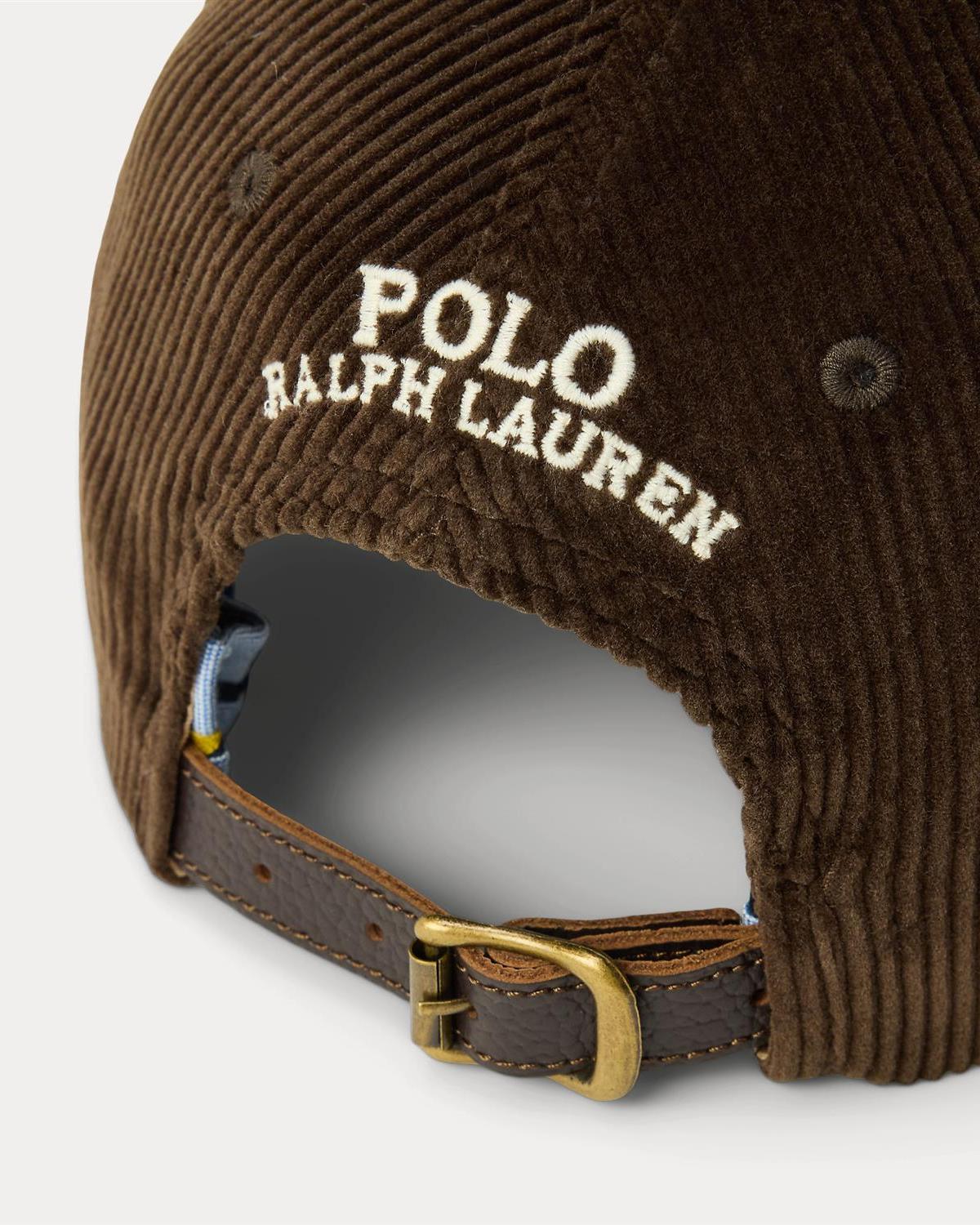 Caps i kordfløyel med Polo Pony - Brun
