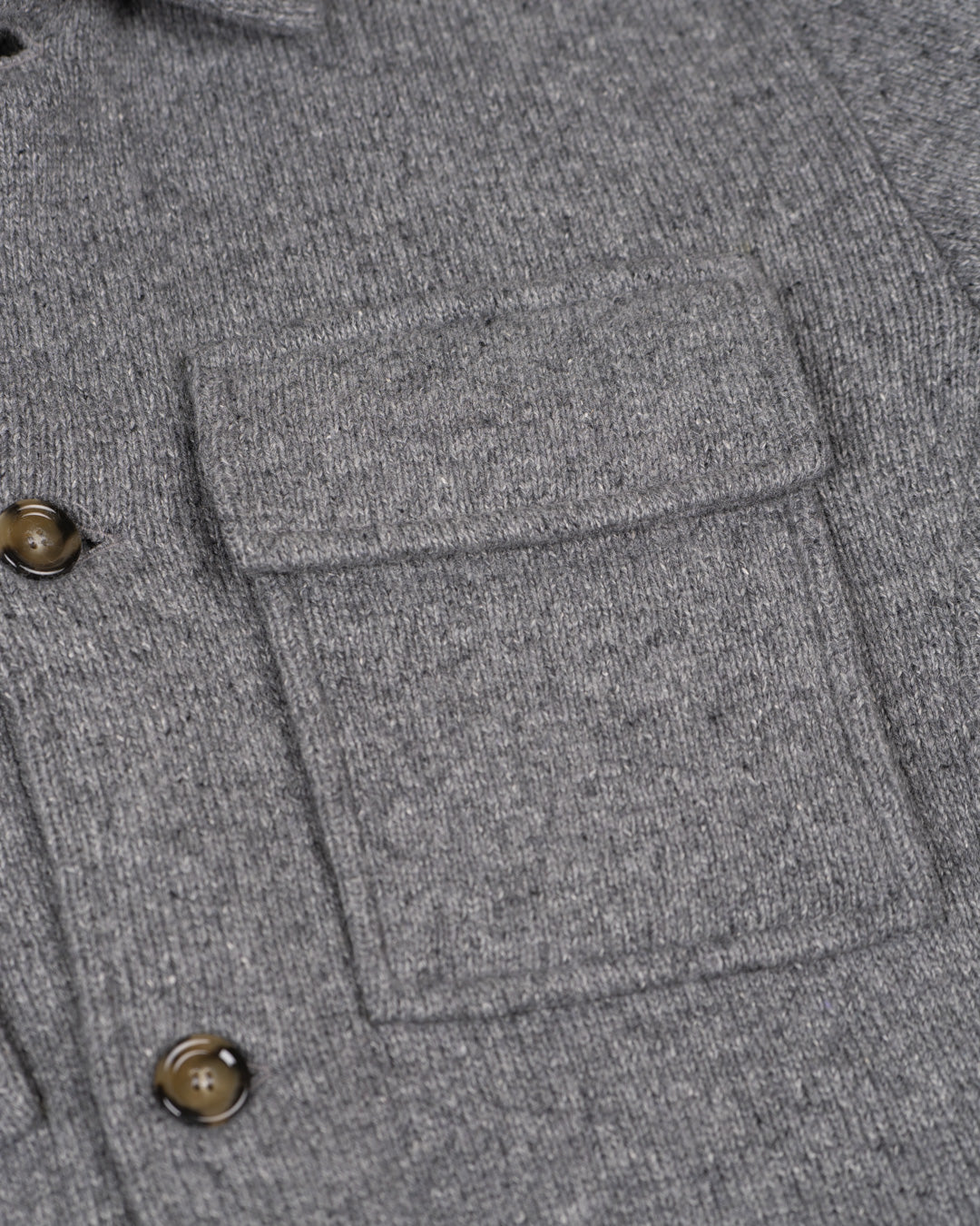 Knit overshirt- Grå