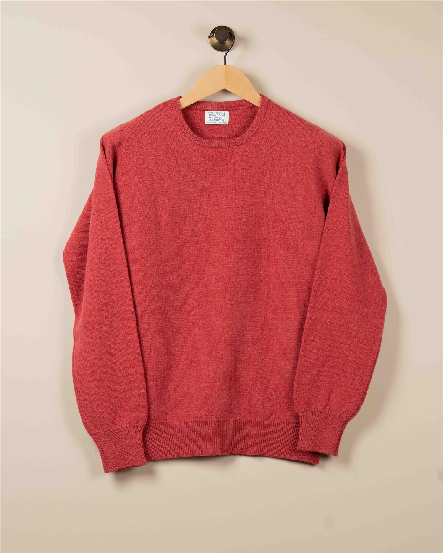 Rundhals Genser - Mørk Rosa