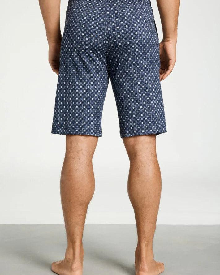 Småmønstret Pyjamas Shorts - Navy