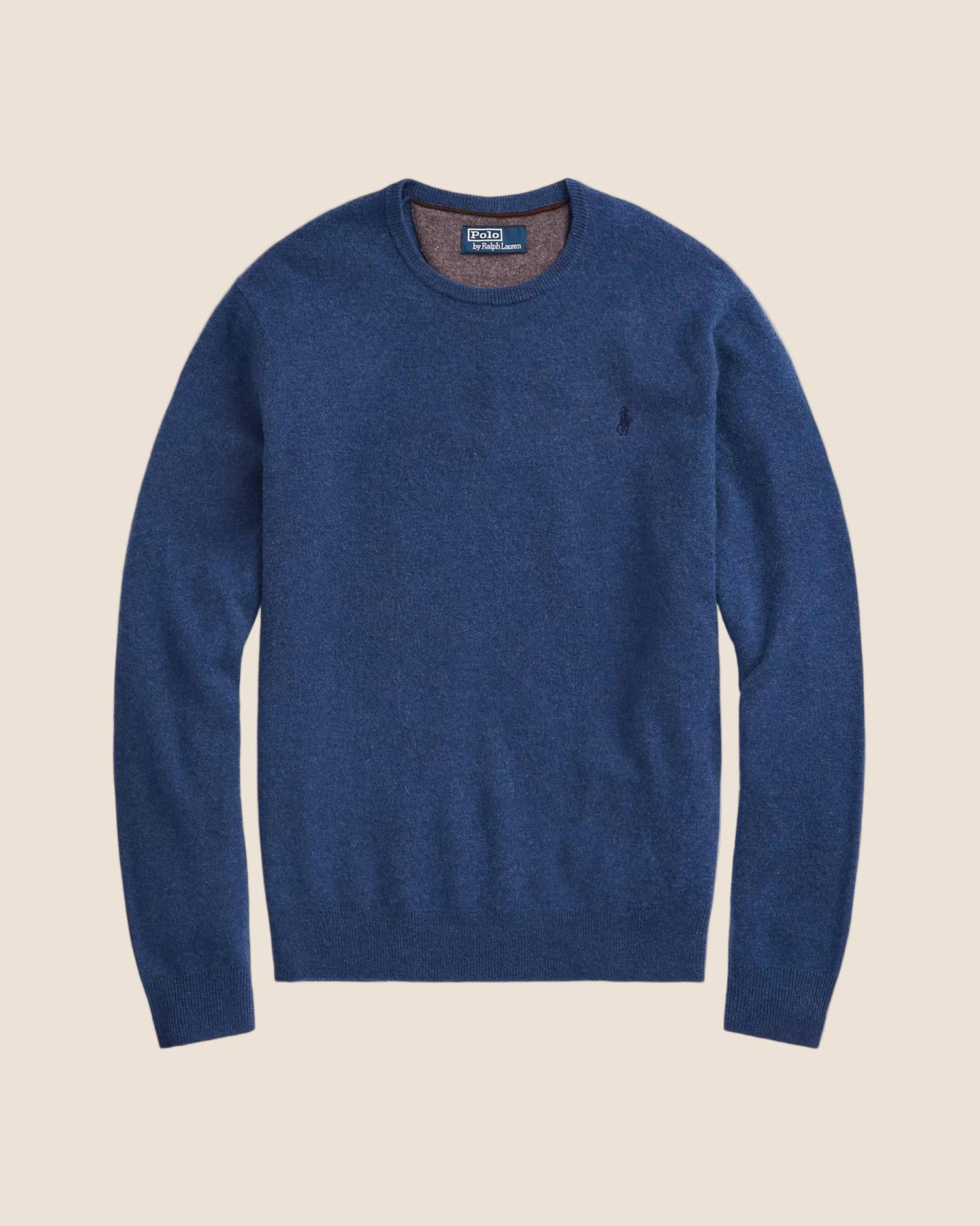 Wool Crewneck Jumper Blå-Polo Ralph Lauren-www.gunnaroye.no