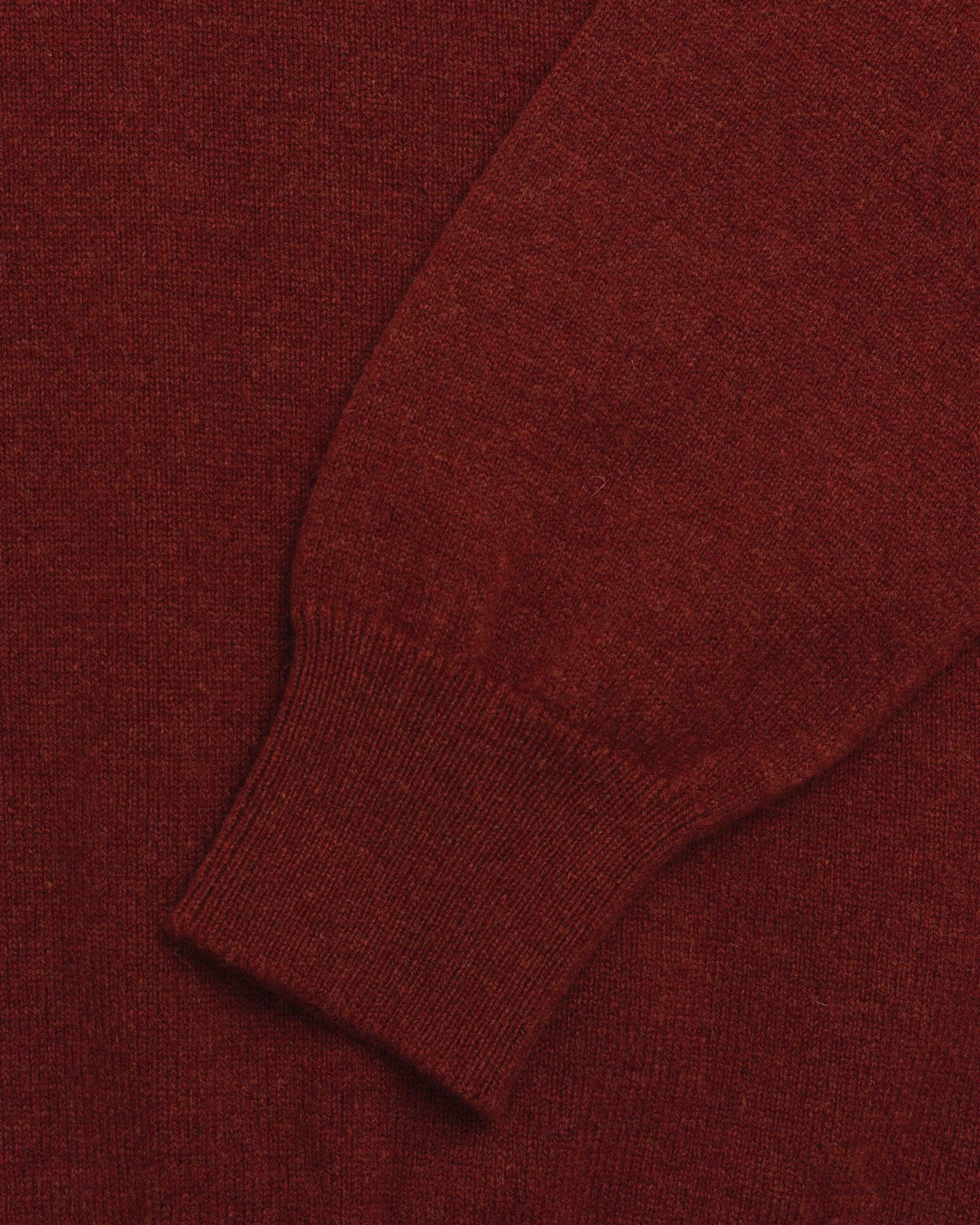 Rustrød V-hals Genser
