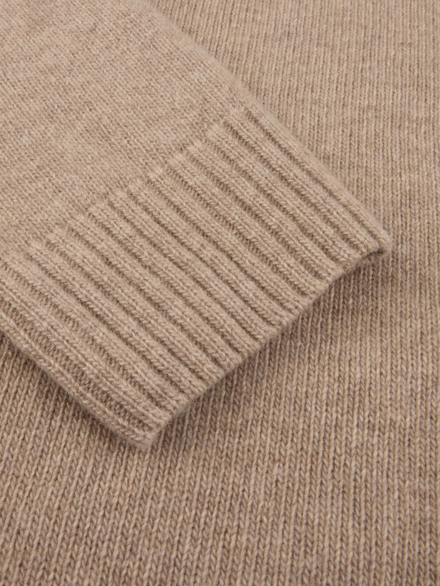 Merino Genser Rundhals - Beige