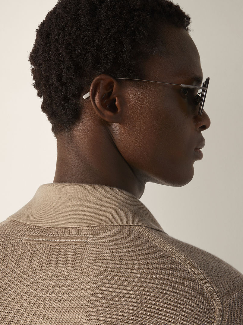 Polo Genser Kashmir/Silke - Beige