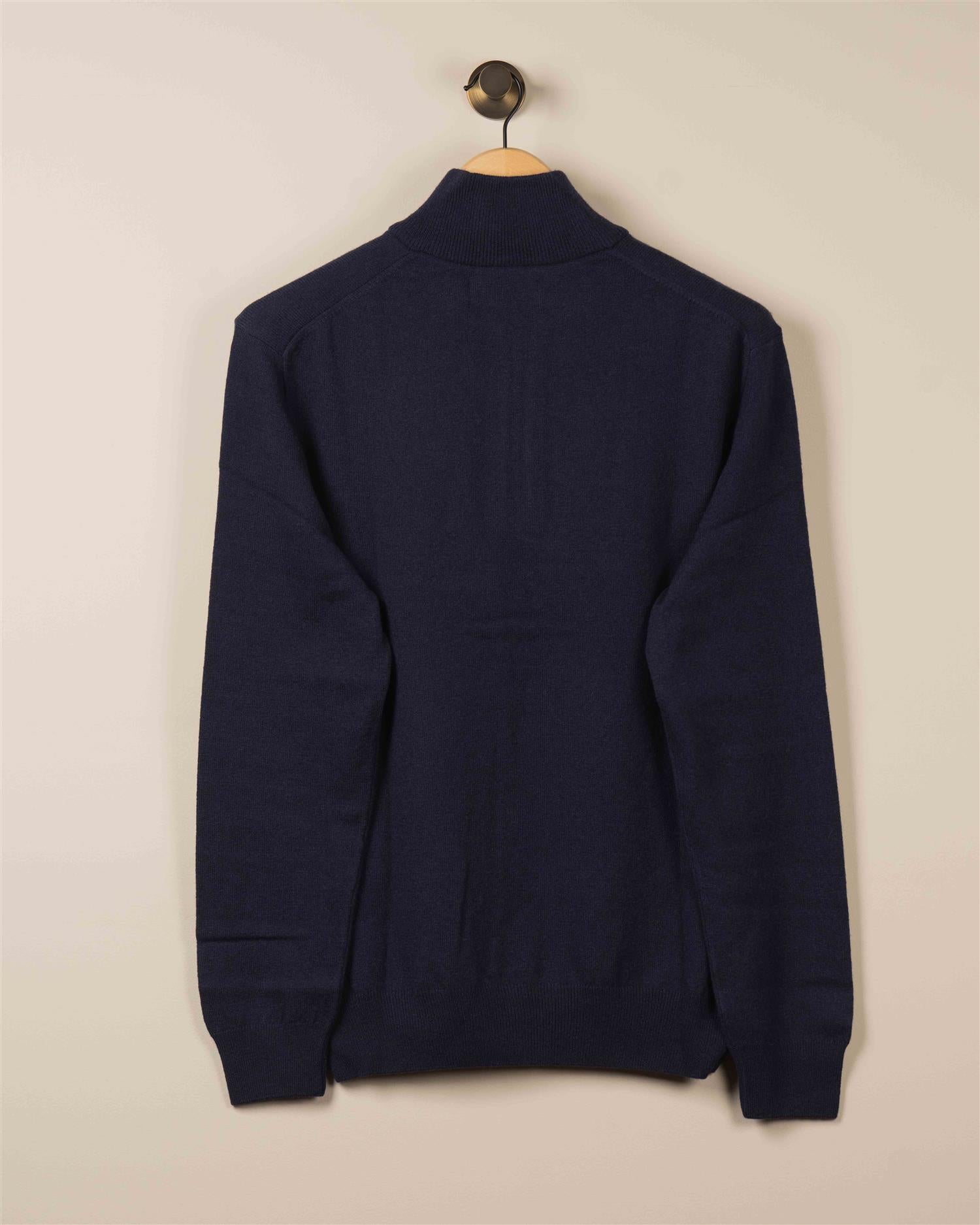 Rustikk Merino Half Zip - Navy