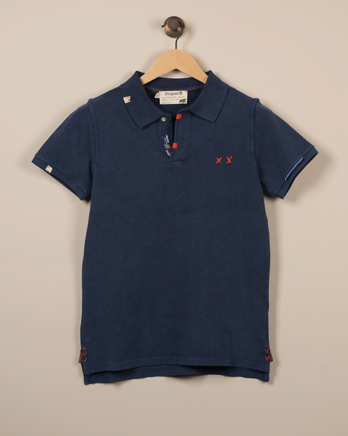 Pique m/Perler - Navy