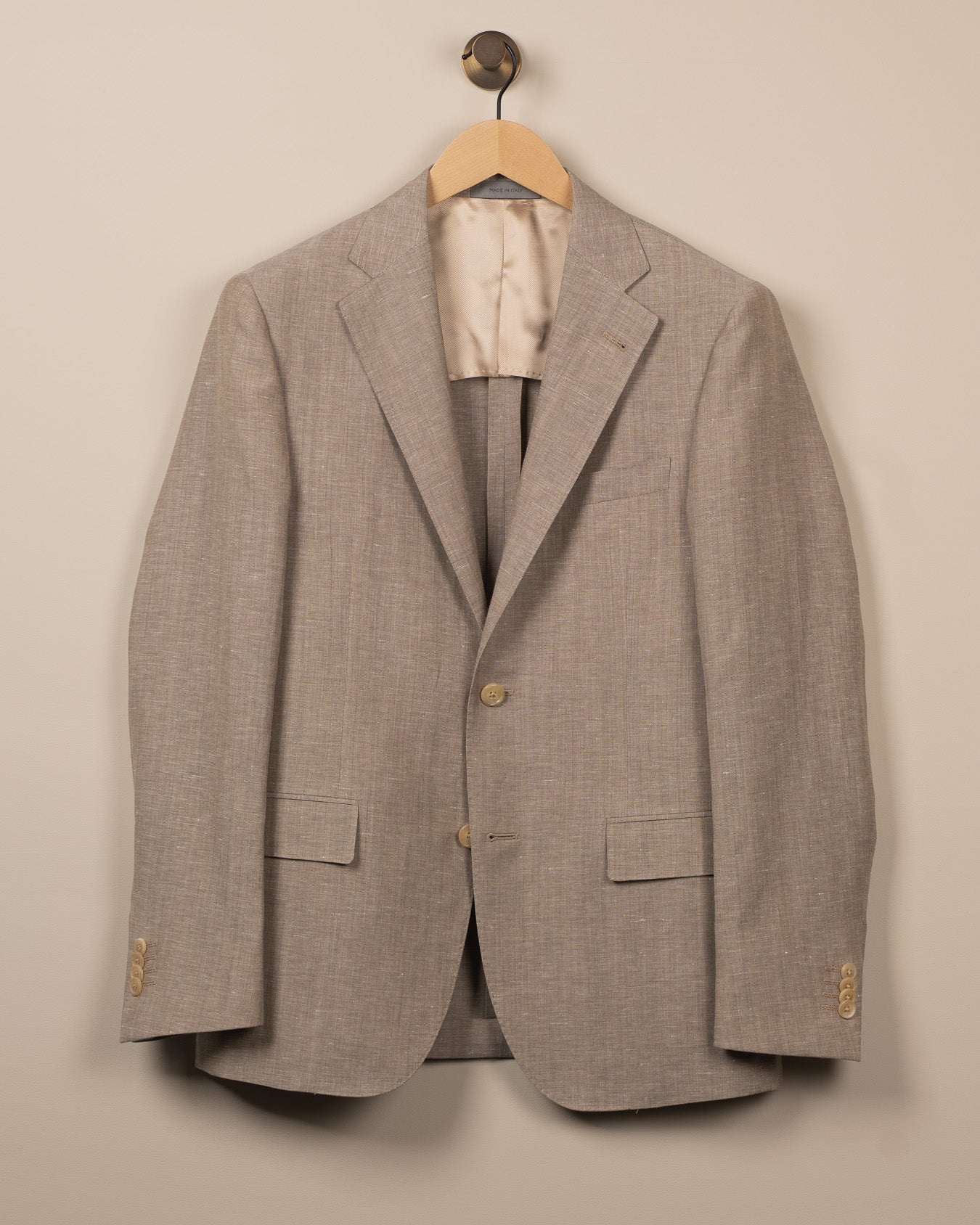 Beige ull & lindress