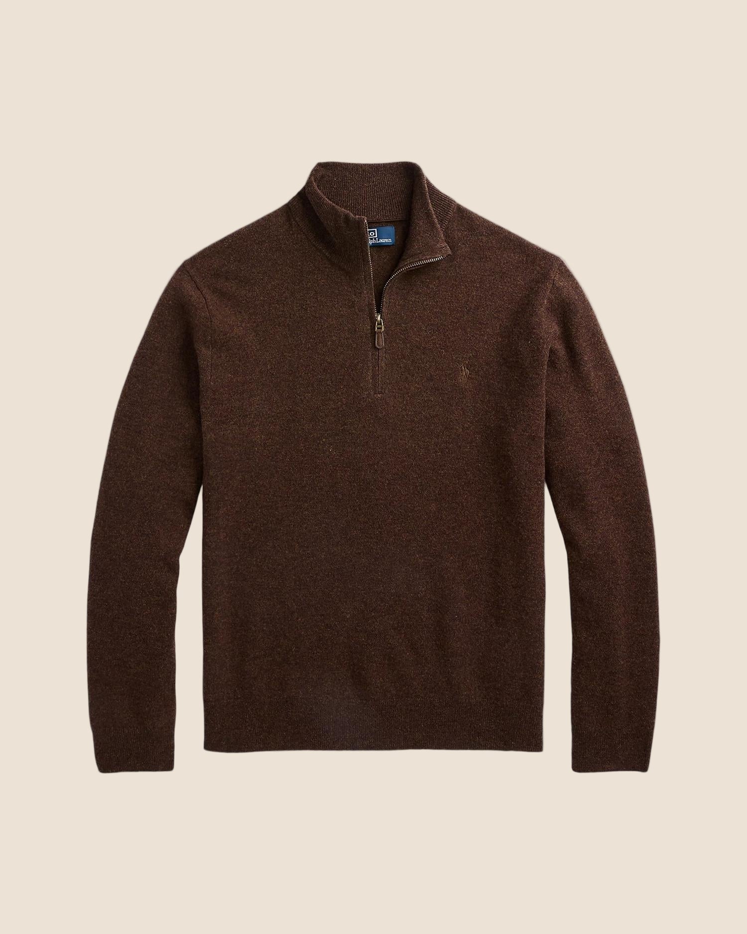Rustikk Merino Half Zip - Brun