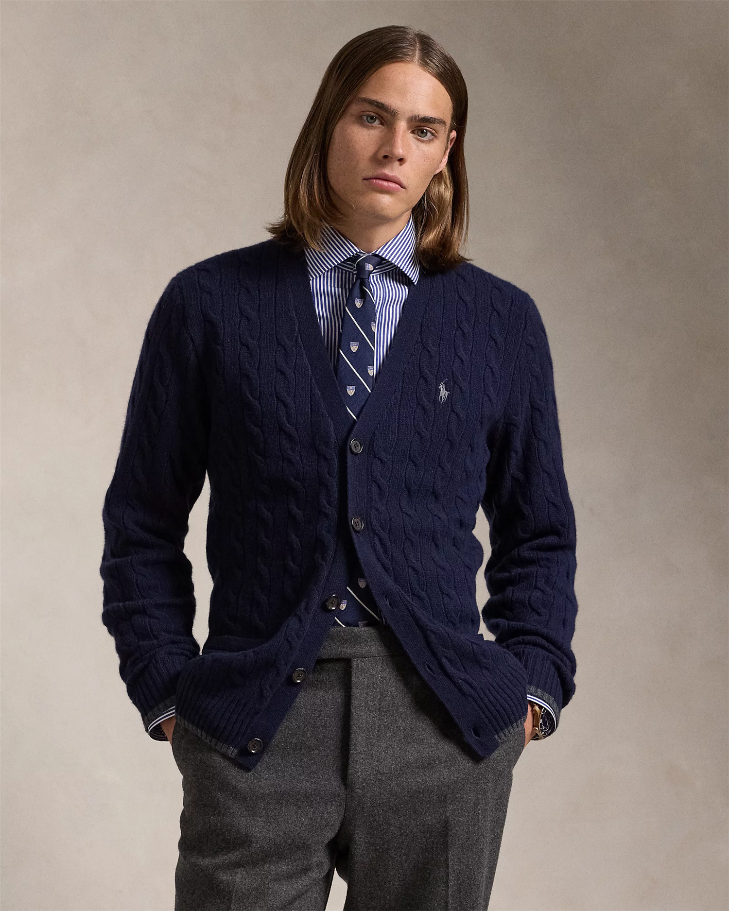 Cardigan - Navy-Polo Ralph Lauren-www.gunnaroye.no