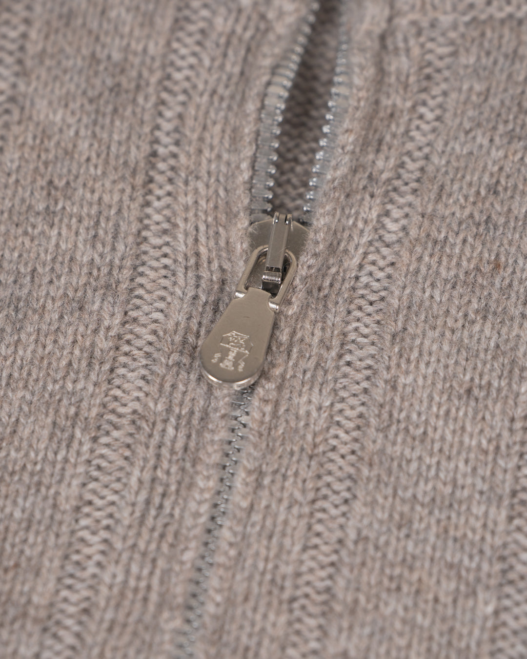 Cashemere Full-Zip Cardigan - Grå