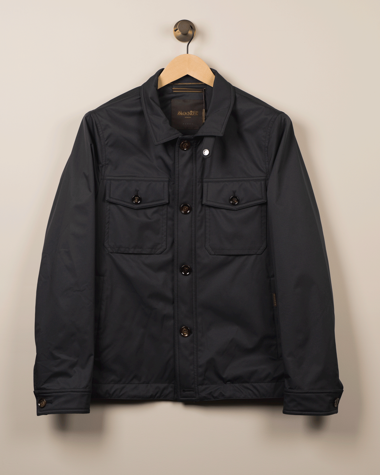 Kort Ytterjakke m/Lommer og Hette - Blå