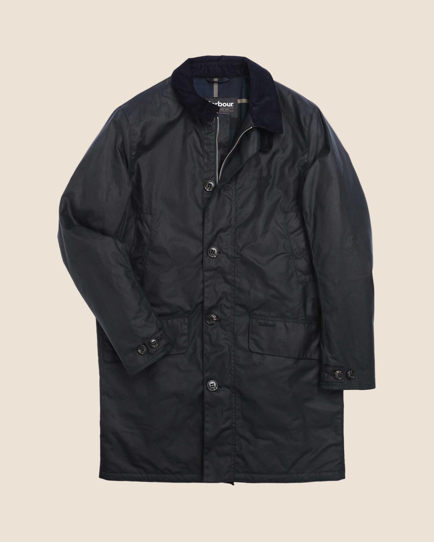 Wax Jacket - Navy-Barbour-www.gunnaroye.no