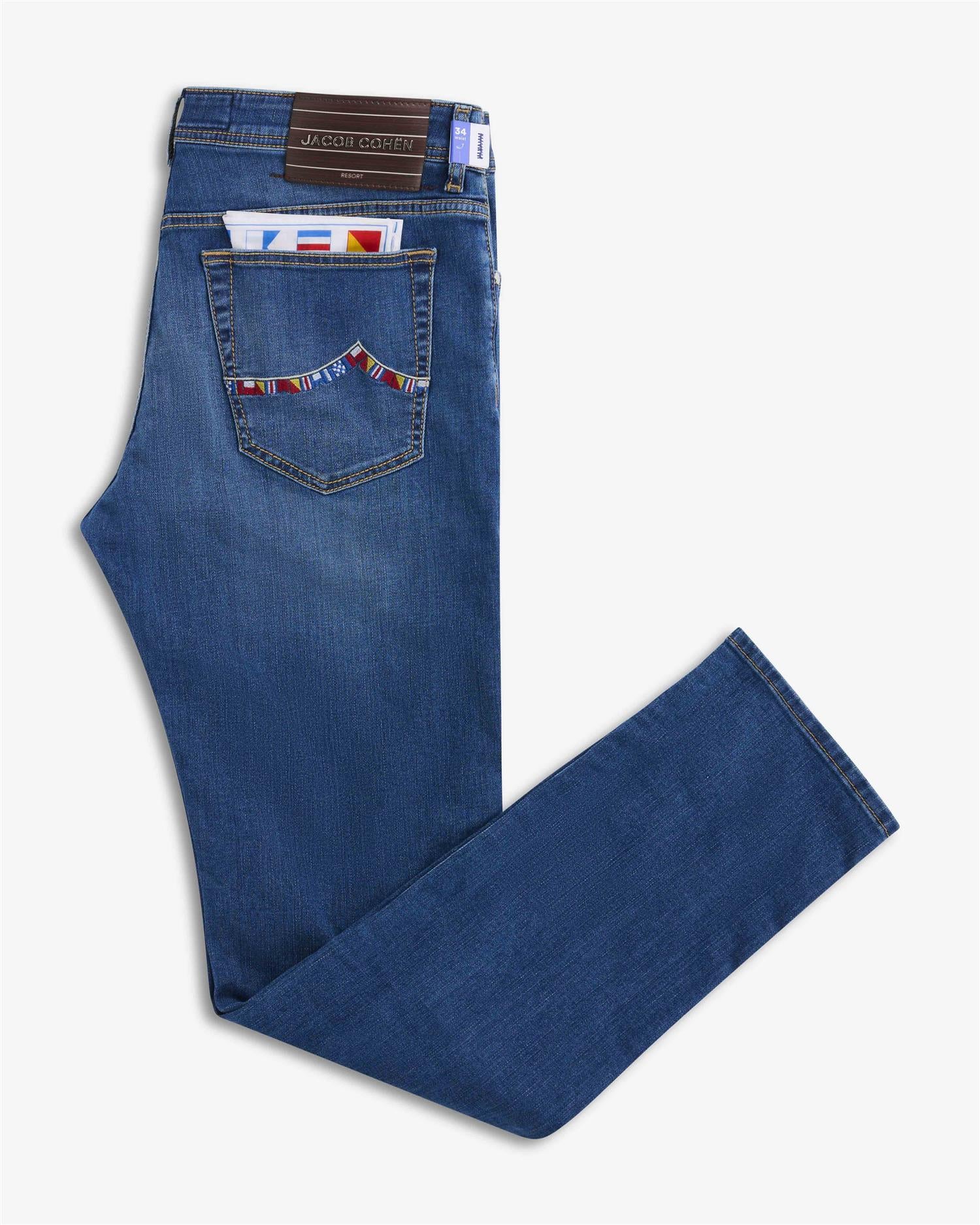 Bard Jeans Teak Patch - Mellom Vask
