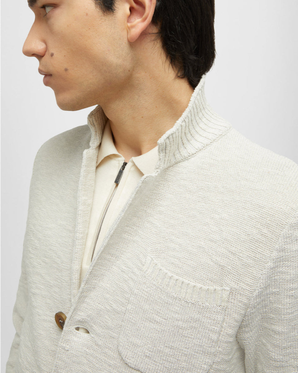 Portofino Strikket Blazer - Krem