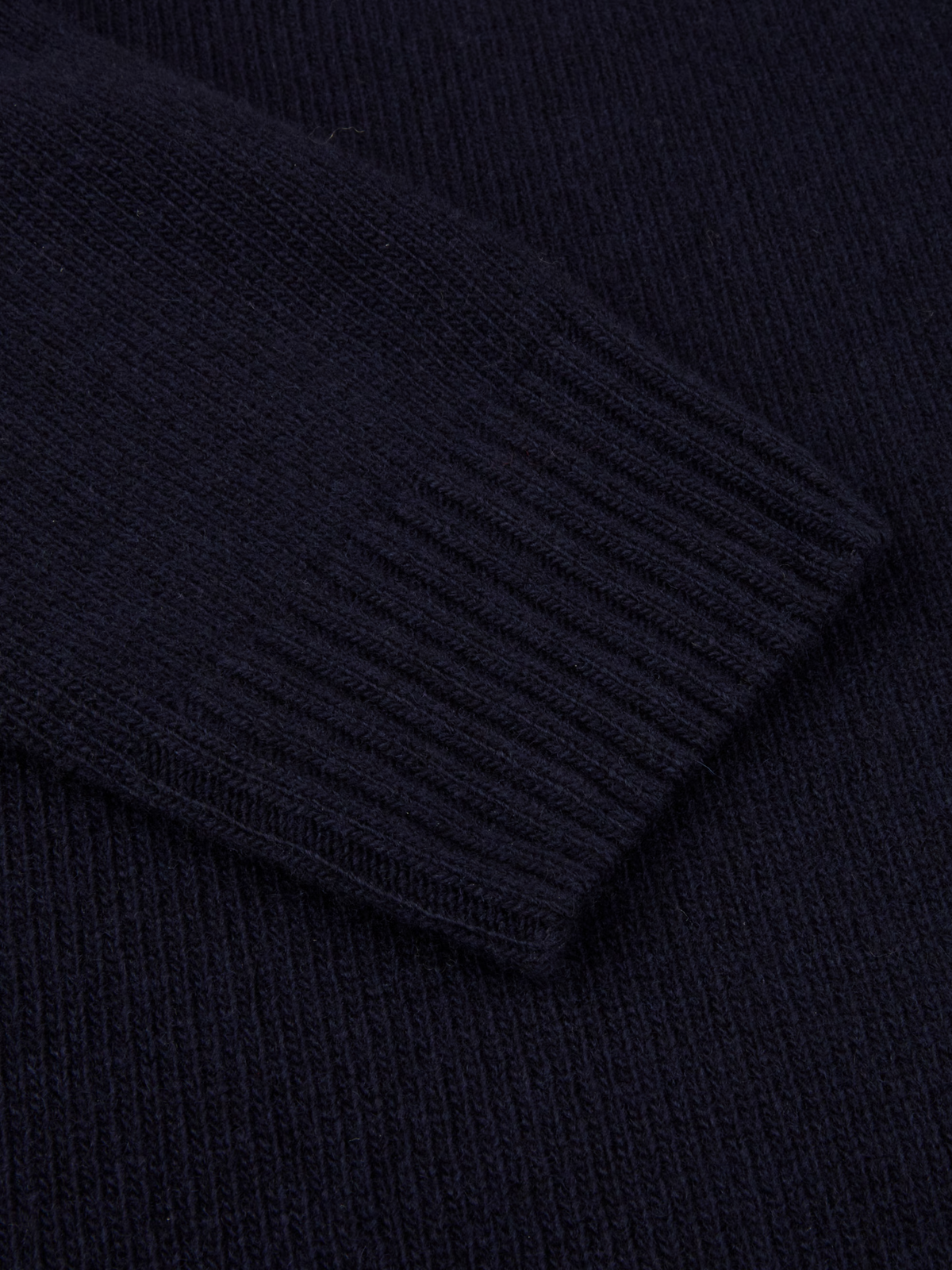 Grovstrikket genser med rund hals- Navy