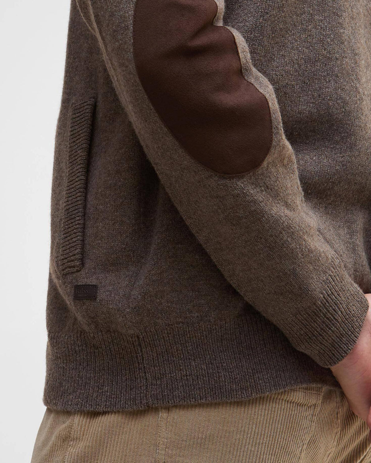 Patch Zip Thourgh - Mørk Beige