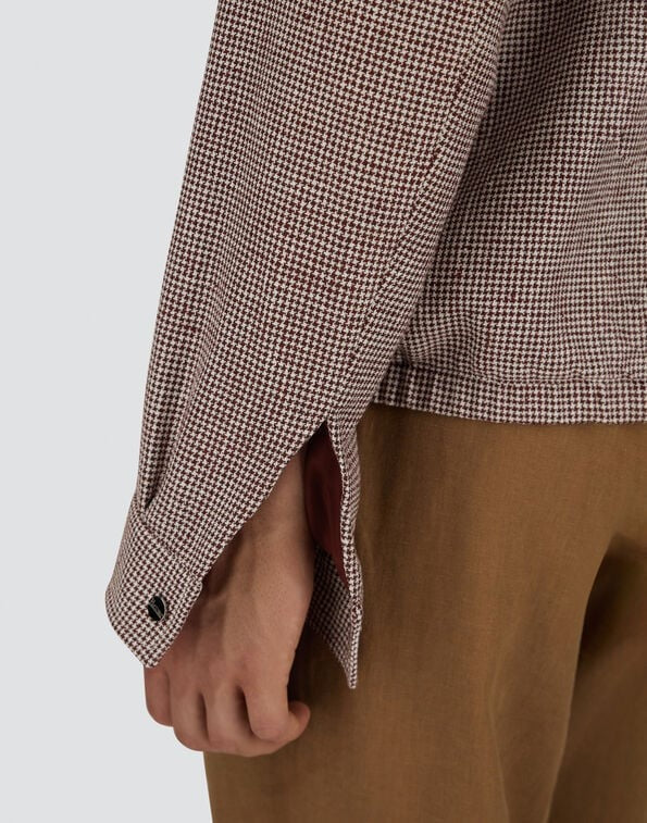 Rutet Lin Bomber - Burgunder